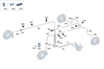 9956206 - Brake System: Line Fastener for Mercedes-Benz: EQS 450 SUV, EQS 450+ SUV, EQS 580 SUV, Maybach EQS 680 SUV Image