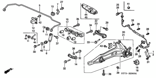 Rear Lower Arm for 1999 Acura Integra #0