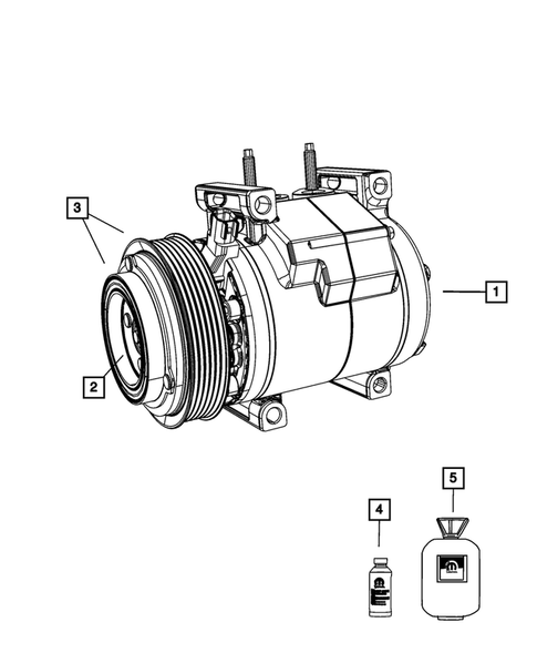 Air Conditioner Compressor and Mounting for 2013 Dodge Durango #2