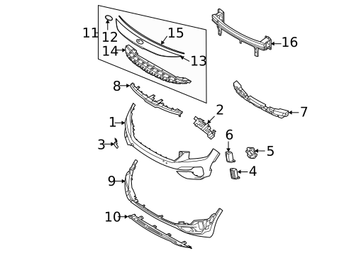 Bumper & Components - Front for 2022 Kia Seltos #0