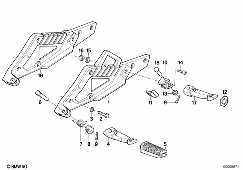 Footrests for 1987 BMW-Motorrad K 100 RT #0
