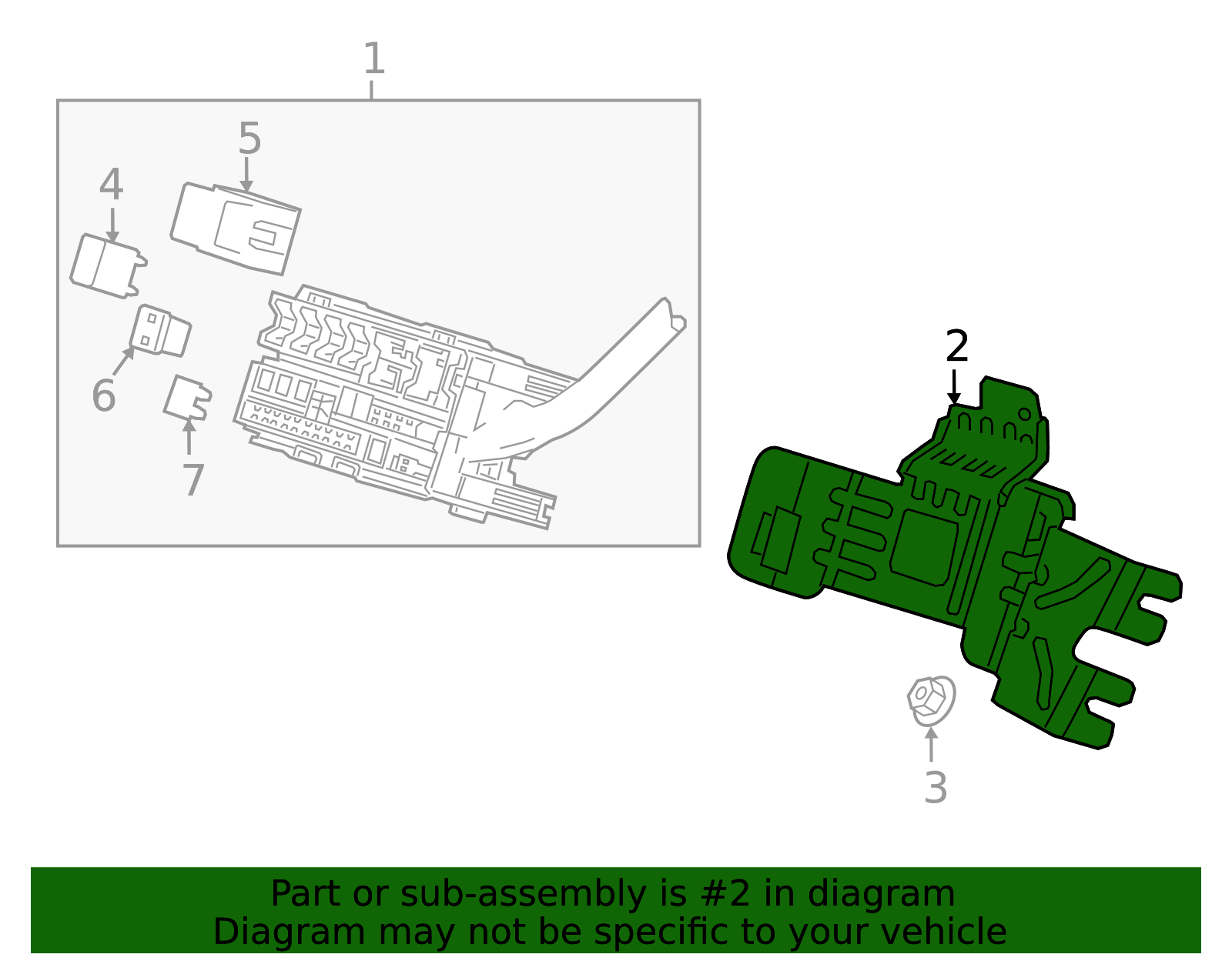 2018-2021 GM Engine Wiring Harness Fuse Block Bracket 84300718 GM ...