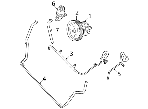 Pump & Hoses for 2010 Volkswagen Routan #0