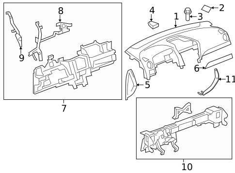 Instrument Panel for 2014 Chevrolet Captiva Sport #0