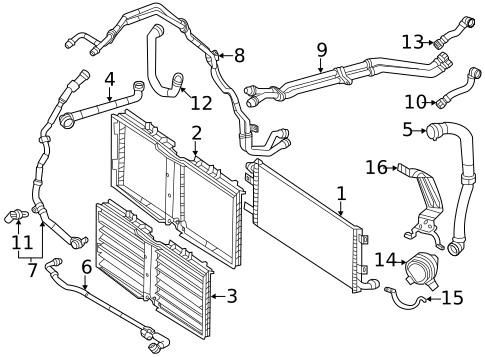 Radiator & Components for 2022 Mercedes-Benz GLE 53 AMG&reg; SUV #0