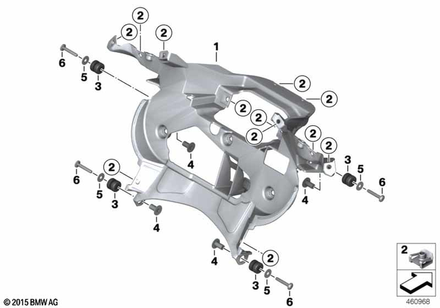46637710443 - : Interior Trim for BMW-Motorrad Image