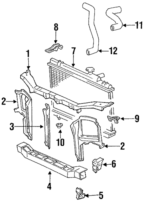 Radiator & Components for 1993 Toyota Tercel #1