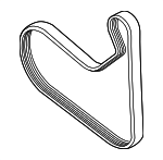 11285B32CE4 - Cooling System: Serpentine Belt for BMW Image