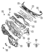 68362458AC - Body Sheet Metal Except Doors: Cowl Top Panel for Ram: 2500, 3500 Image