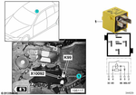 61361389105 - Vehicle Electrical System: Relay in Zinc Yellow for BMW Image