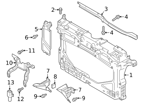 Radiator Support for 2021 Mazda CX-3 #0