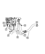 5039042AG - 6.4L Gas; Engine: Radiator Outlet Hose for Mopar Image