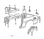 MB549269 - : Inner Quarter Panel for Mitsubishi: Starion Image