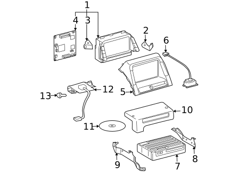Navigation System Components for 2005 Toyota Prius #0