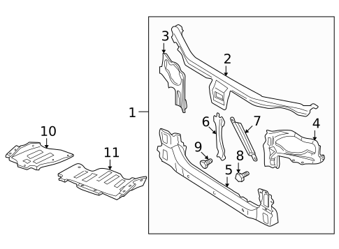 Radiator Support for 2001 Nissan Maxima #0