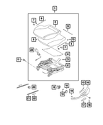 6MC75U0DAA - : Front Seat Cushion Cover for Fiat: 124 Spider Image