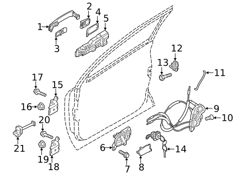 Lock & Hardware for 2025 Nissan Versa #2