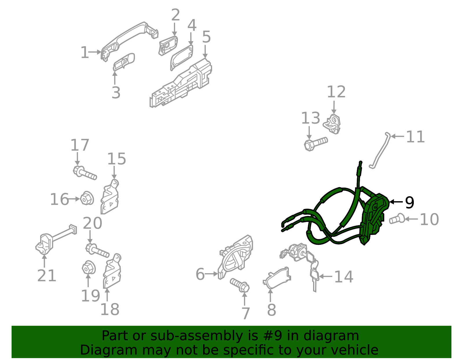 2019-2025 Nissan Lock Actuator 80501-5RW3A | TascaParts.com