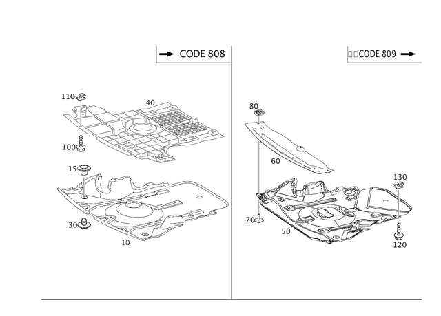 2035240401 - Chassis Sheet Metal/Air Intake: Undershields for Mercedes-Benz Image image