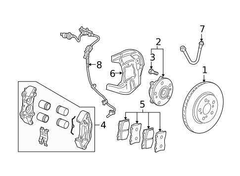 Front Brakes for 2009 Acura RL #0