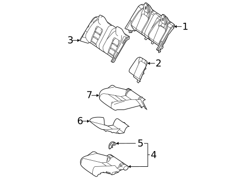 Rear Seat Components for 2020 Mercedes-Benz AMG&reg; GT 63 S #1