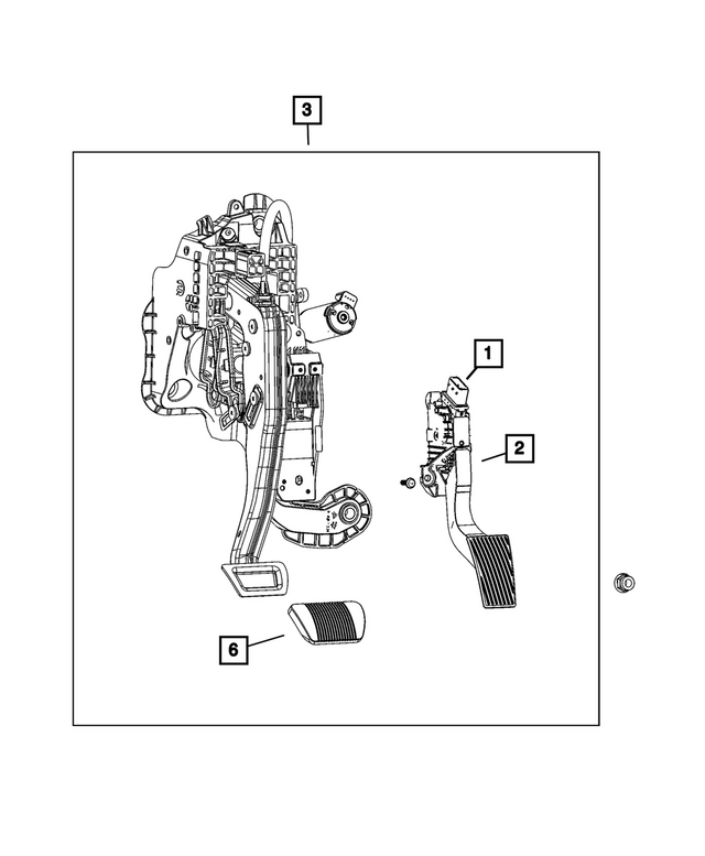 68497848AA - Fuel and Accelerator Pedal: Acceleration Sensor for Mopar Image