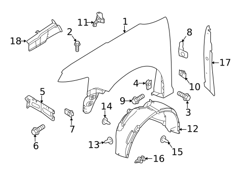 Fender & Components for 2012 Ford Flex #0