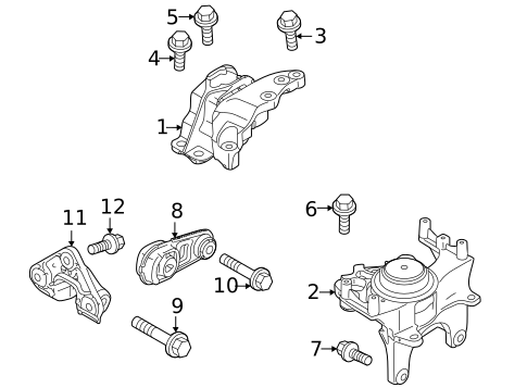 Engine & Trans Mounting for 2021 Nissan Rogue #0