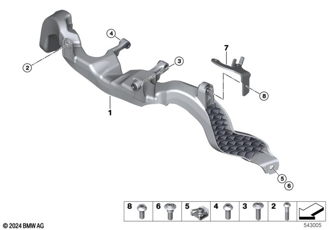 46635A74196 - Frame and Mounting Parts: Bracket Winglet -  for BMW-Motorrad Image
