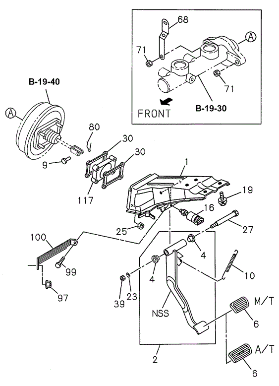 Brake Pedal for 1997 Honda Passport #0