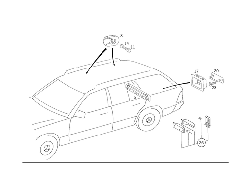 Double Roller Blind for 1990 Mercedes-Benz 300TE #0