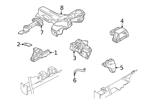 Engine & Trans Mounting for 2004 Volkswagen Beetle #0