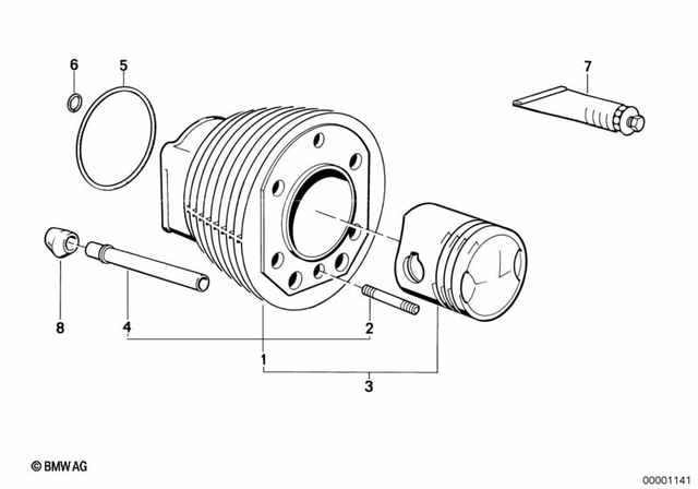 7129908174 - Engine: Stud Bolt - M10X50-8.8-phr for BMW-Motorrad Image
