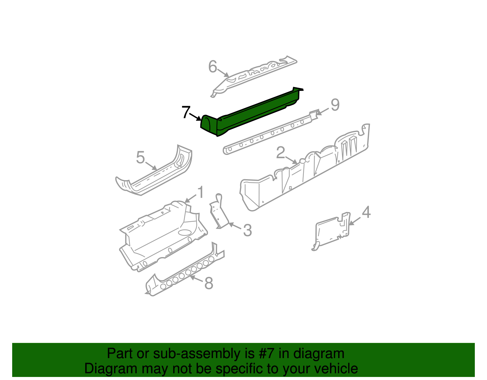 2017-2025 GM Rear Passenger Side Door Step Panel 19369838 | Shop Matick ...