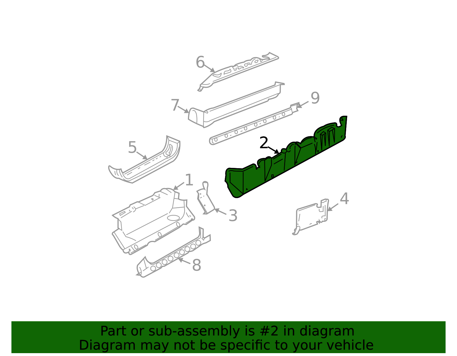 GM Rocker Panel - Side Frame Protection Panel - Part #25749514 ...
