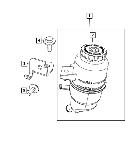 Power Steering Pump and Reservoir for 2017 Jeep Wrangler #1