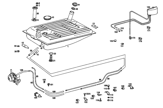 1084710081 - : Boot for Mercedes-Benz: 220, 250C, 250S, 250SE, 280SE, 280SL, 450SE, 450SEL, 600 Image