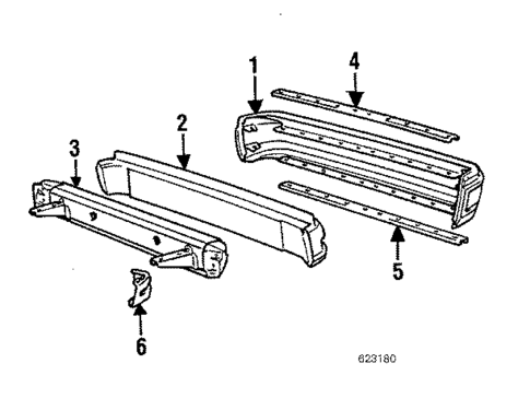 Bumper & Components - Rear for 1987 Mitsubishi Tredia #0