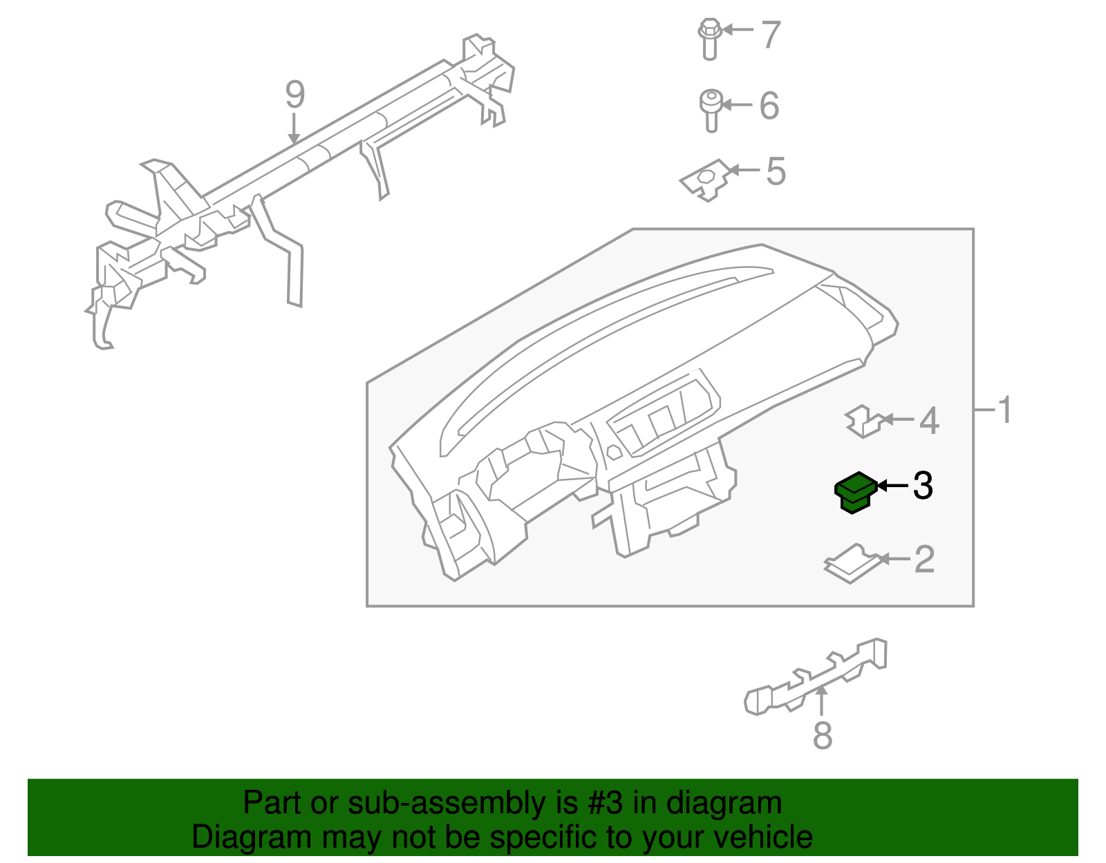 Instrument Panel Retainer - BMW (7147209650)