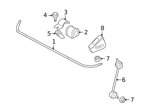 Stabilizer Bar & Components for 2010 Jaguar XF #0