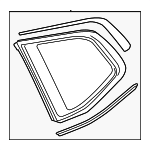 3CM845041ANVB - : Quarter Glass for Volkswagen Image