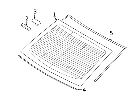 Glass & Hardware - Back for 2017 Hyundai Sonata #0
