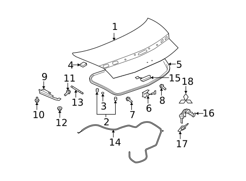 Trunk for 2010 Mitsubishi Eclipse #0