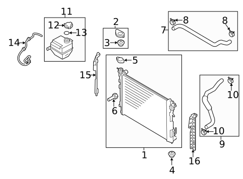 Radiator & Components for 2016 Kia Sportage #0
