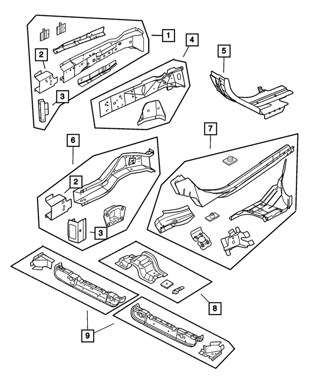 4814694AC - Frames and Bumpers: Rail And Reinforcement for Mopar Image image