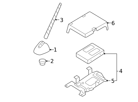 Antenna & Radio for 2010 Hyundai Veracruz #0