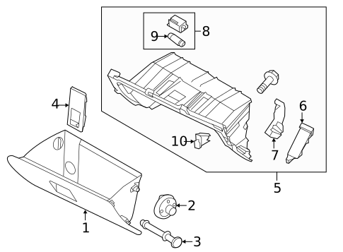Glove Box for 2011 Kia Sportage #0