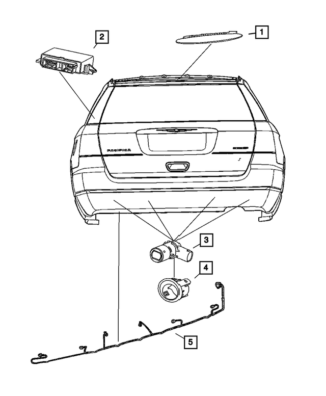 YK91SW1AA - : Park Assist Sensor for Mopar Image