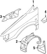 MB637973 - Body: Fender for Mitsubishi Image