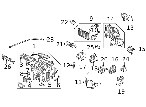Heater Components for 2009 Acura RL #0